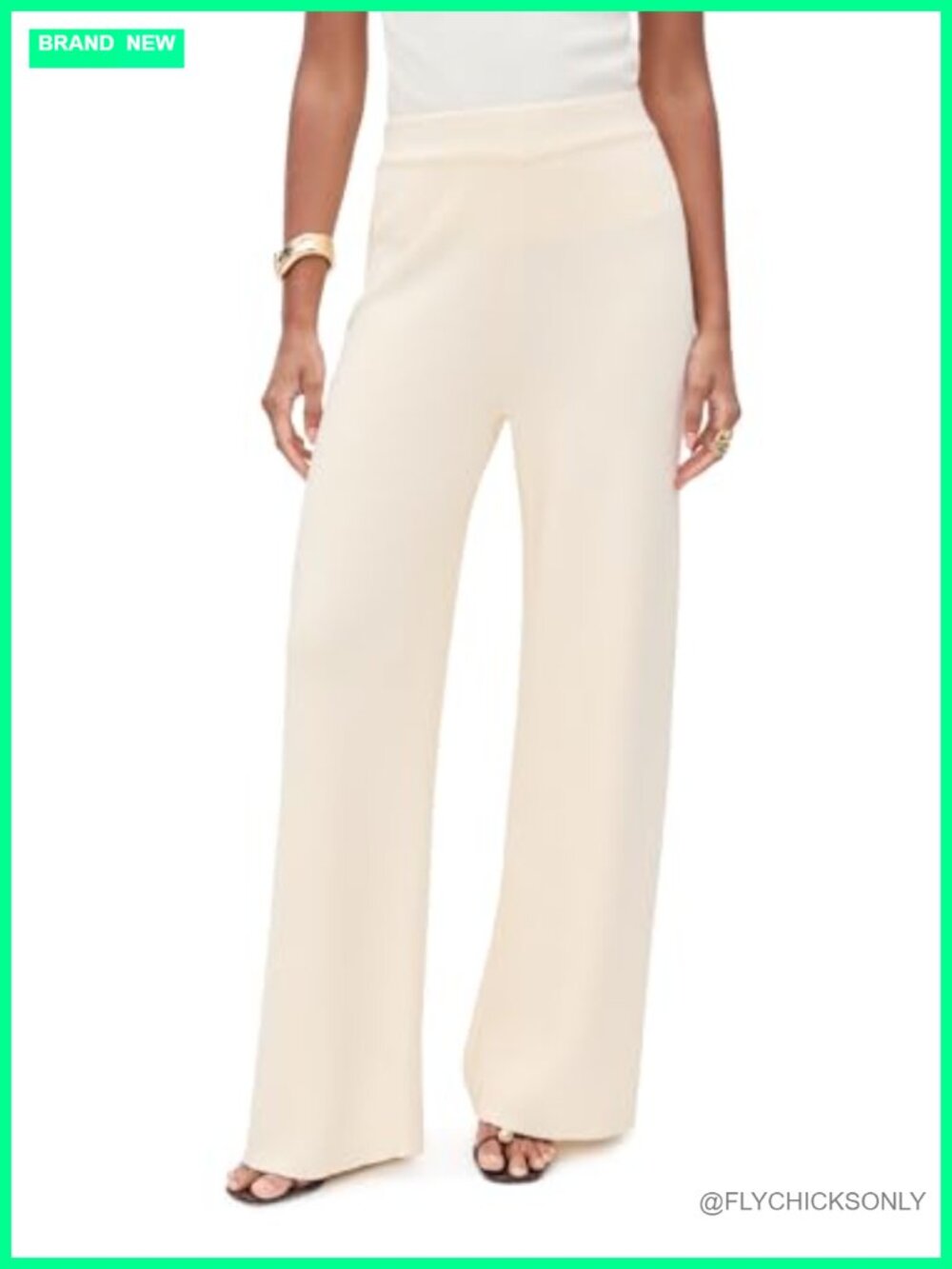Women's High Rise Flared Knit Palazzo Sweatpants Ribbed Stretch